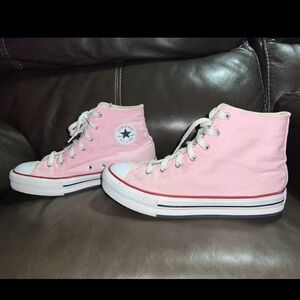 Light Pink Hightop Converse